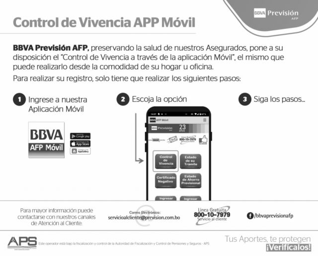 BBVA Previsión AFP lanza el Control de Vivencia App Móvil