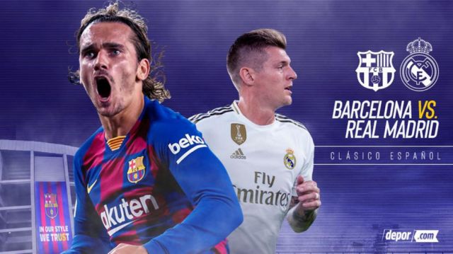 Real Madrid recibe a Barcelona por el clásico español 
