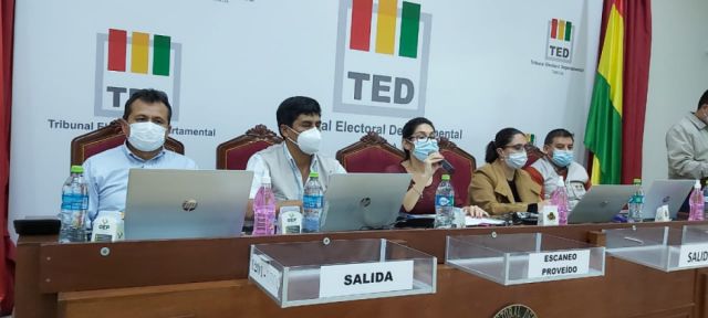 Sala Plena inicia cómputo de actas a las 20.00 horas del domingo en Tarija