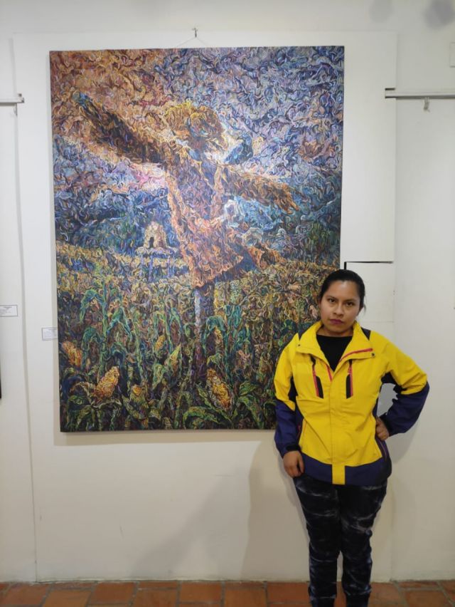 Phacsy Aymara con “Espantapájaros”.