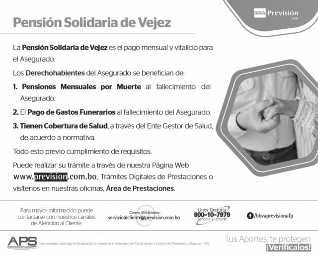 Conoce que es la Pensión Solidaria de Vejez de BBVA Previsión
