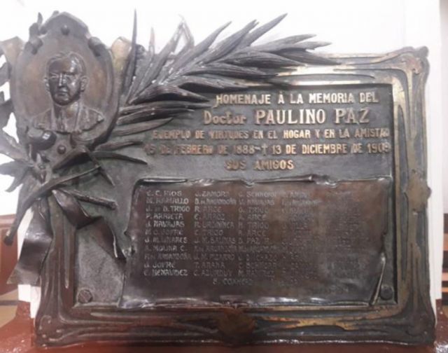 Plaqueta de Bronce