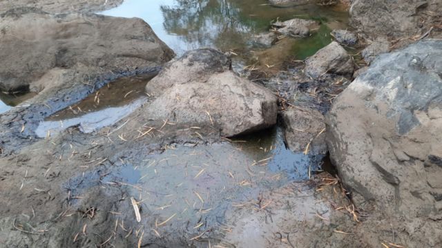 Concejo de Bermejo evidencia derrame de petróleo en toma de agua 