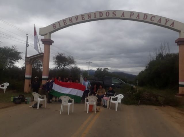 Padcaya bloqueará la ruta Tarija  Bermejo desde 00 horas del martes