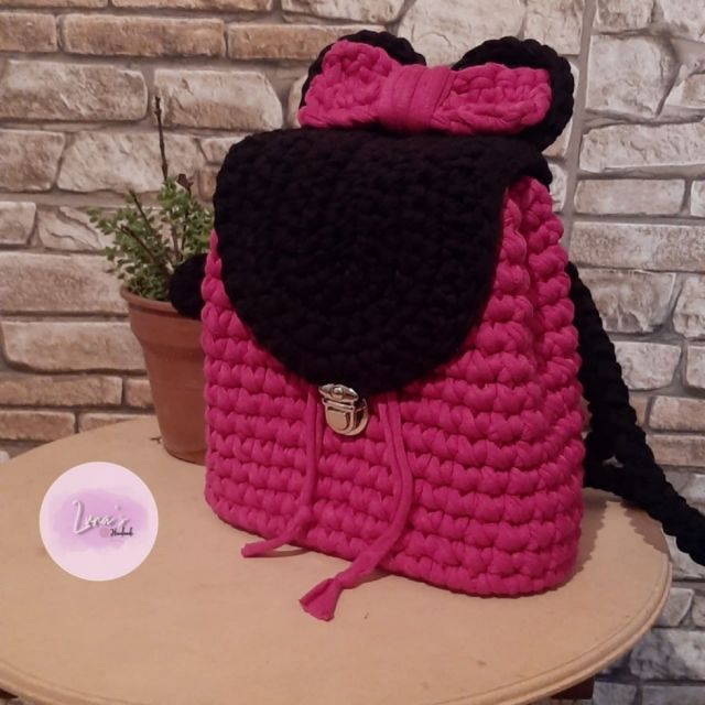 Mochila tejida, por Luna’s Handmade.