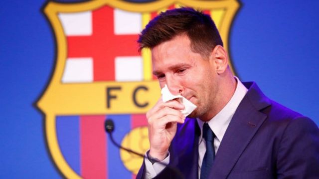 Entre lágrimas, Messi se despide de Barcelona