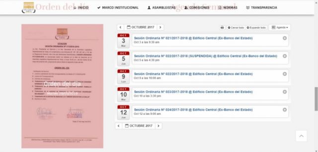 La agenda publicada es de 2017