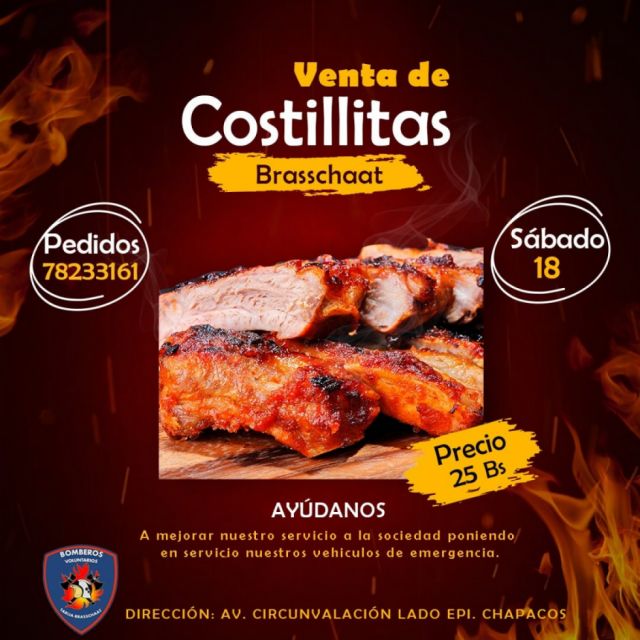 Continúa la campaña de recaudación de fondos de los bomberos voluntarios Brasschat Tarija