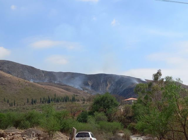Denuncian que el incendio en la serranía de Tarija se originó por "despejar la maleza"