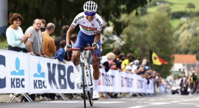 El tarijeño José "Pinturita" Aramayo entró en acción en el Mundial de Ciclismo