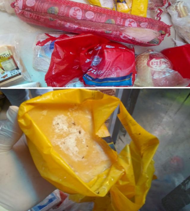 Hallan larvas de insectos y productos vencidos en tienda de embutidos de Tarija