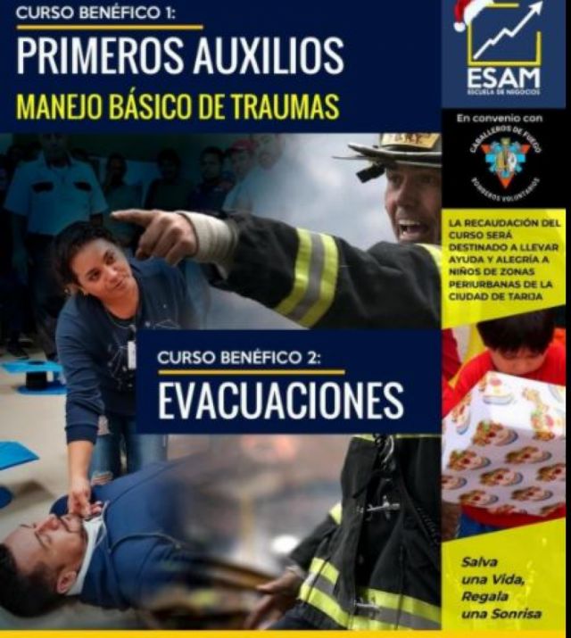 “Salva una vida, regala una sonrisa”, una campaña de ESAM y Bomberos de Tarija