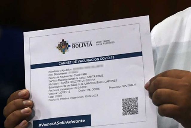 FELCC coadyuvará en controles para evitar falsificación de carnet de vacunación