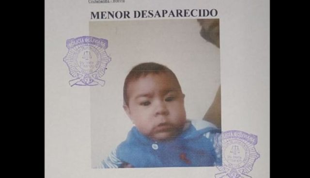 Policía reporta el rapto de otro bebé en Cochabamba, se trata de Mateo de ocho meses