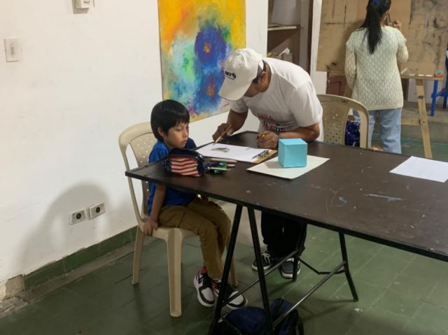 La presencia infantil fue protagonista de los talleres.