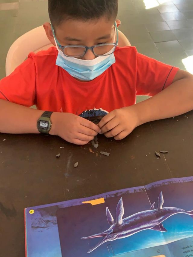 La plastilina fue el material de modelado para los niños.