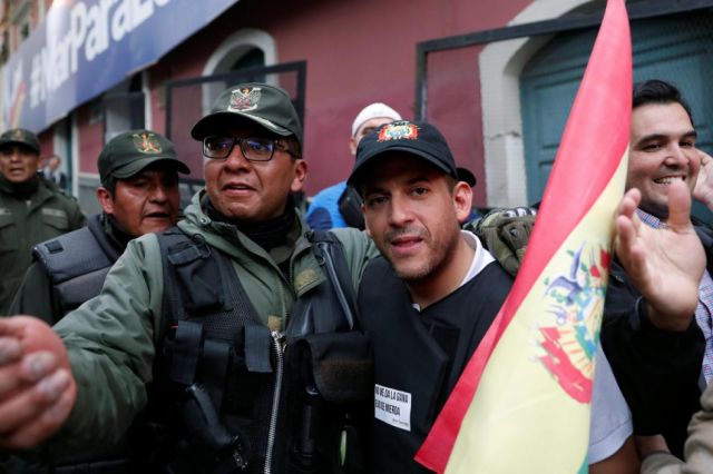 Luis Fernando Camacho en plaza Murillo