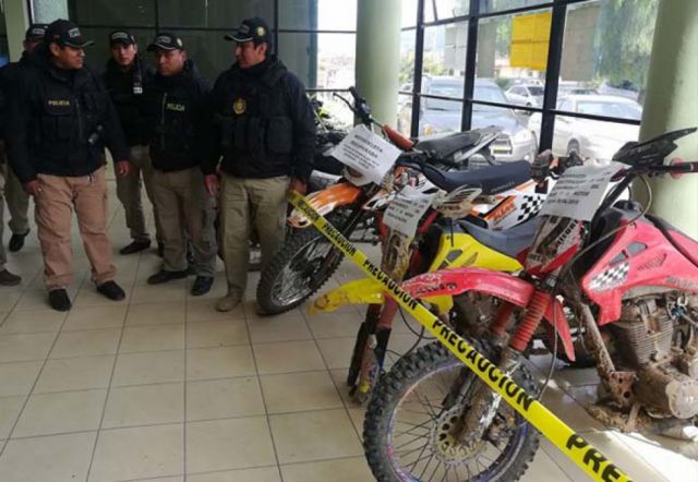 Tarija: Diprove recupera un vehículo, 3 motos y una bicicleta 