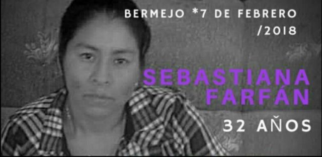 Justicia niega recurso de casación a feminicida de Sebastiana en Bermejo