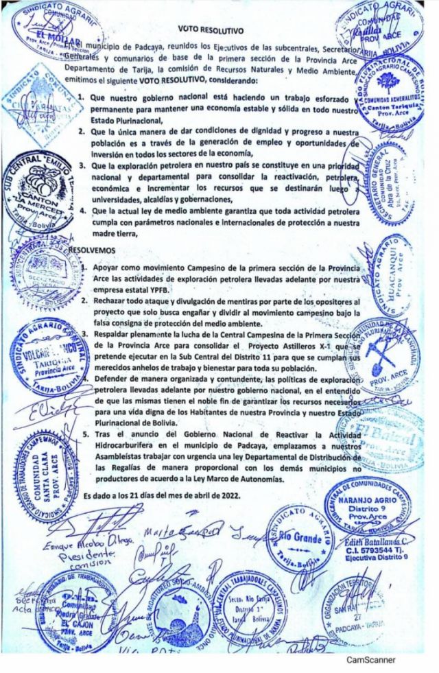 Subcentrales campesinas de Arce salen en defensa del proyecto Astillero X-1