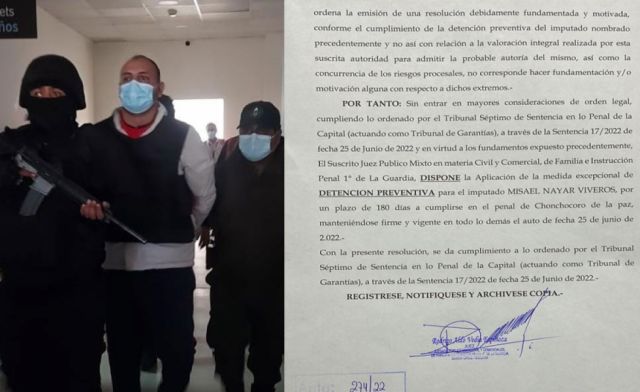 Juez ratifica que Misael Nallar debe continuar detenido en Chonchocoro