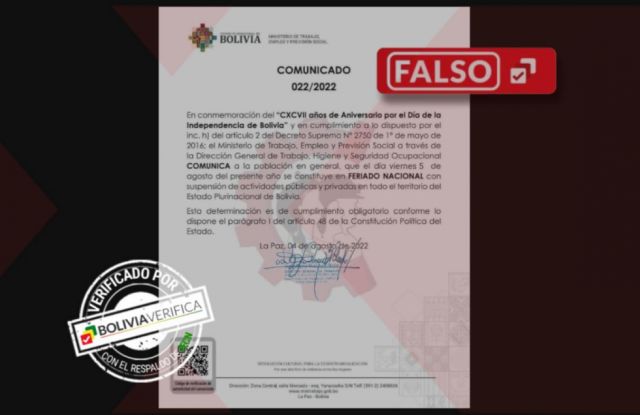 Para tener en cuenta, el feriado del 6 no se adelantará al 5 de agosto