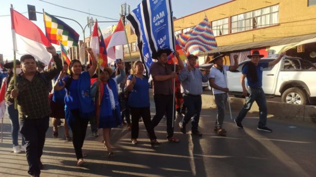 El MAS Tarija marchó en respaldo a Luis Arce 