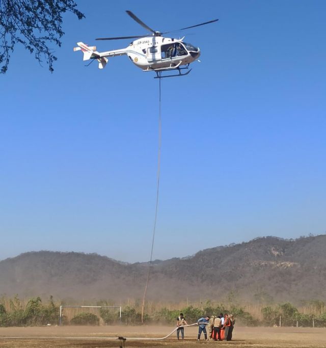 Segundo día de trabajo aéreo y más de 1.000 hectáreas quemadas en el Aguaragüe