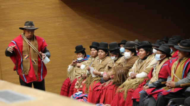 Ponchos rojos acusan a Choquehuanca y Prada de "promocionar" al exdirigente Ovidio Mamani