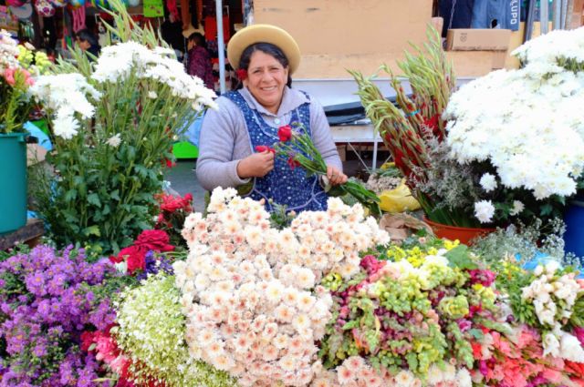 Las flores son parte de la tradición