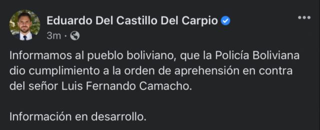 Abogado de Camacho desconoce por qué caso aprehendieron al gobernador