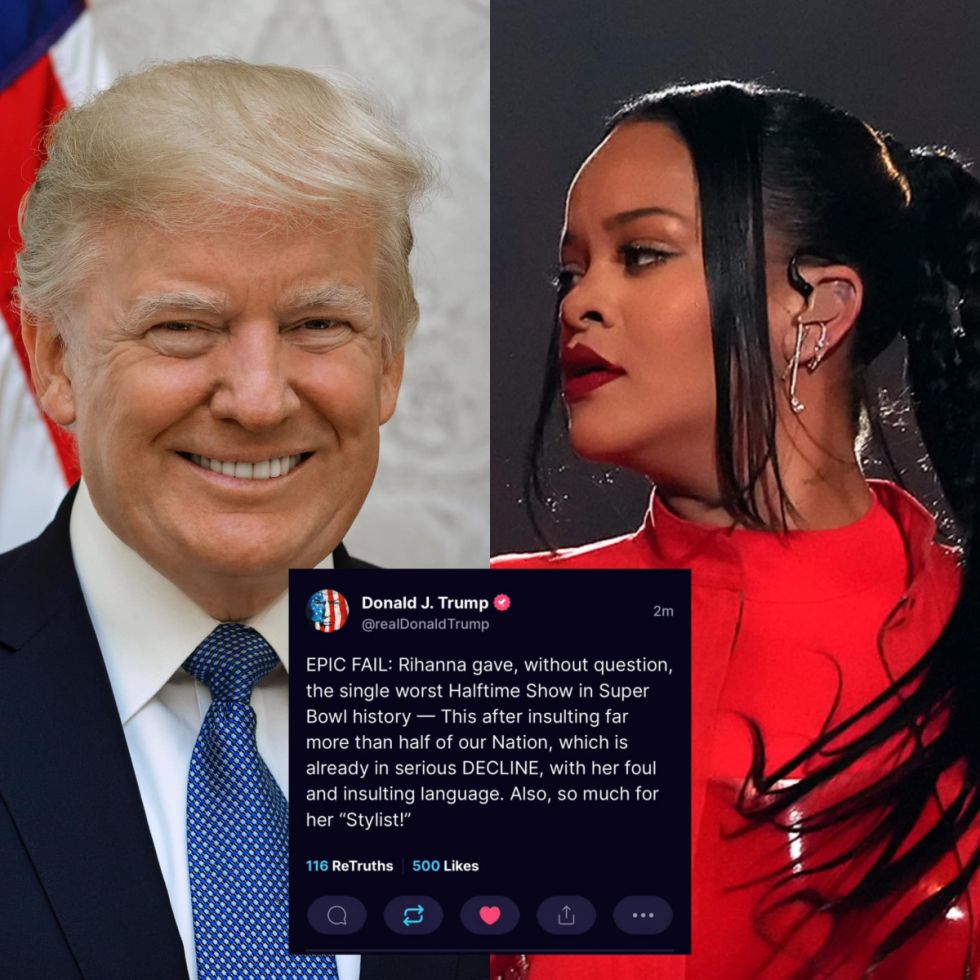 Para Trump el show de Rihanna fue "el peor de la historia"