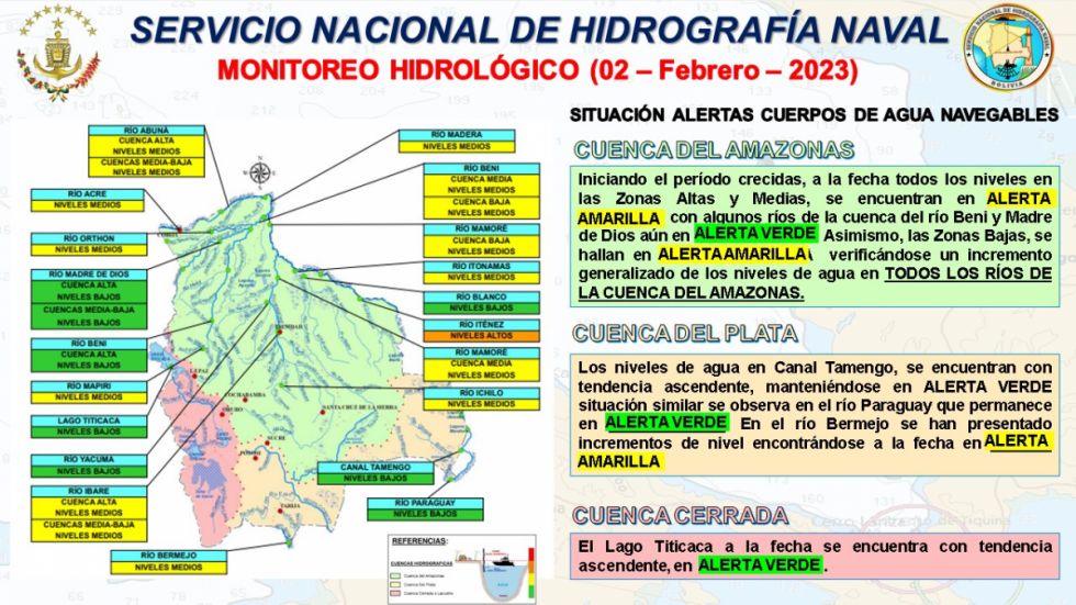 Alerta amarilla en ríos de la cuenca del Amazonas