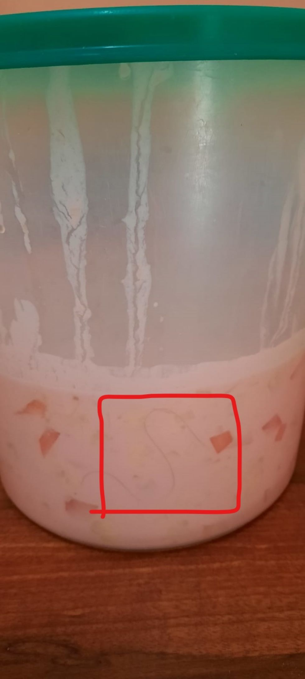 Un cabello en la ensalada de frutas 