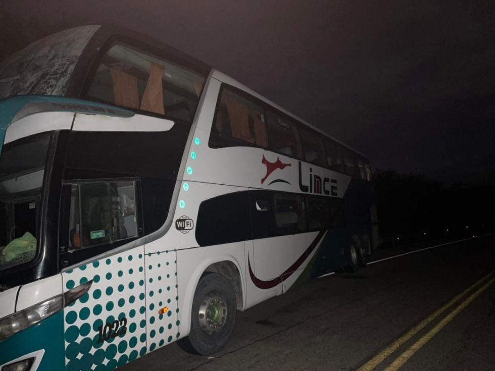 Bus que protagonizó el accidente