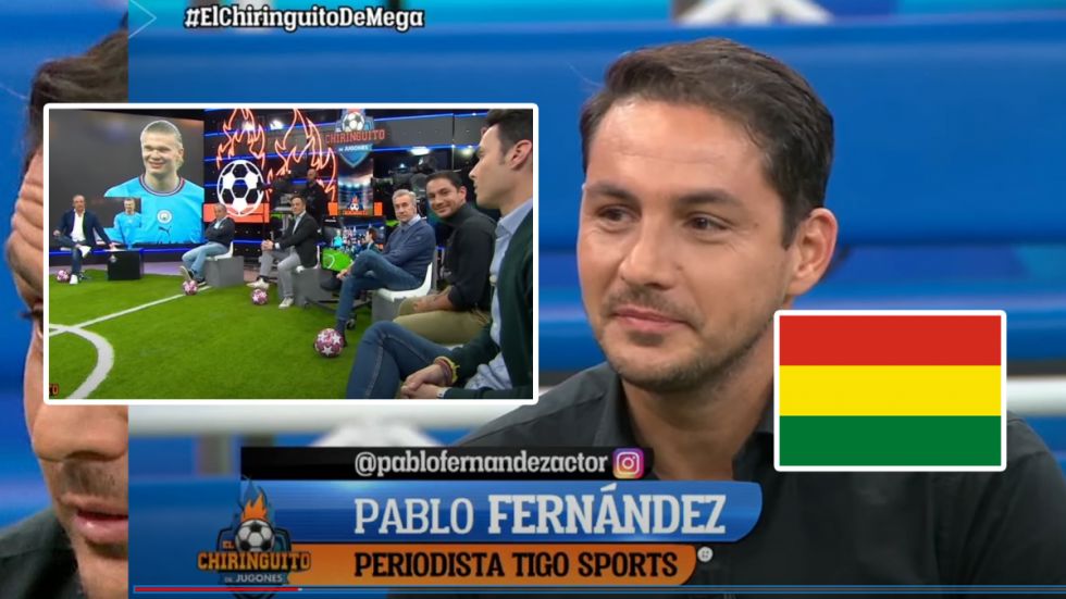 El periodista deportivo boliviano Pablo Fernández participó del Chiringuito 