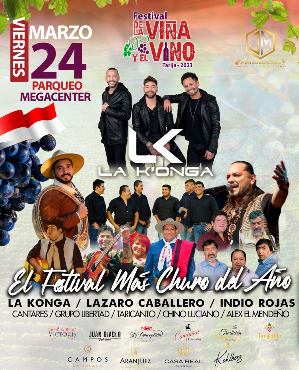 Tarija: El Festival de la Viña y el Vino cerrará con un festival musical