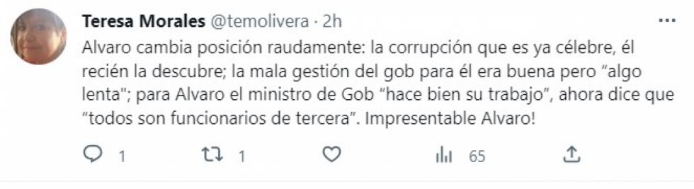 "Impresentable", evistas cuestionan el nuevo cambio de posición de García Linera