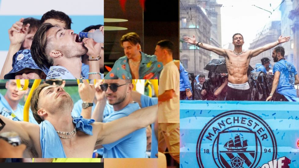 Lleva 48 horas de "caravana": Las imágenes virales de Grealish que no para el festejo 