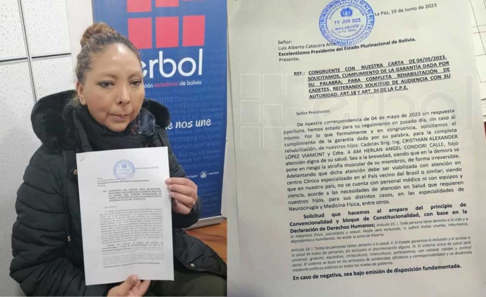 Padres de cadetes piden que el Estado asuma recuperación especializada de sus hijos en el exterior