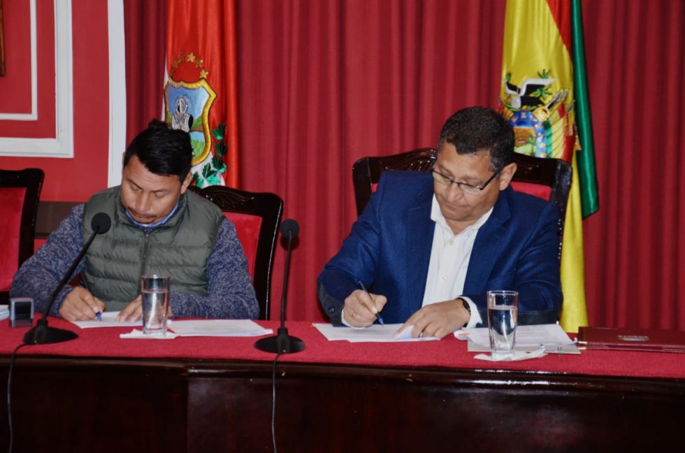 Convenio entre Gobernación y Alcaldía pacta el cierre de proyectos en Yunchará 