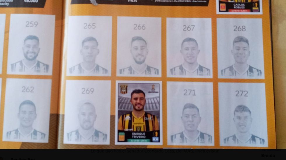 Los tarijeños que aparecen en el álbum de la Libertadores