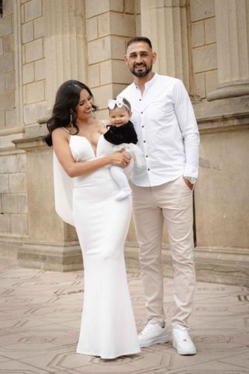 Noe Sargenti con su bebé