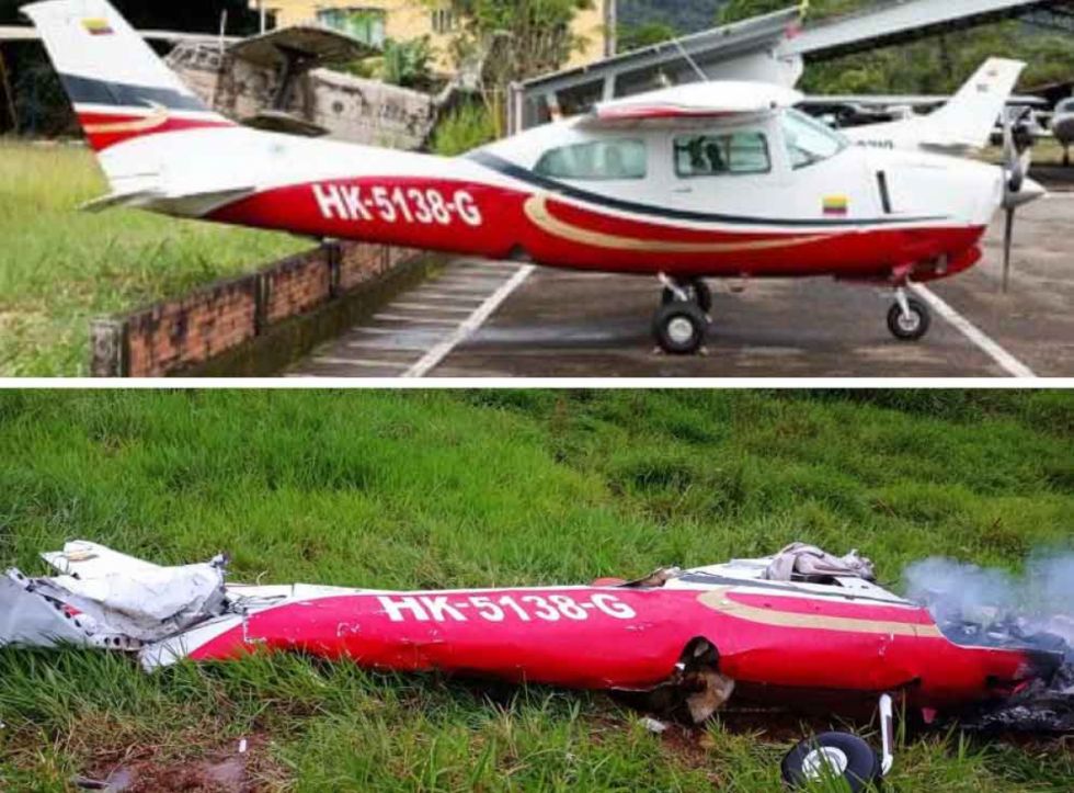 Accidente aéreo en Colombia deja 6 fallecidos