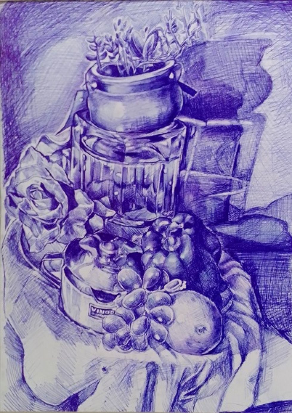 Estudio con tinta de bolígrafo