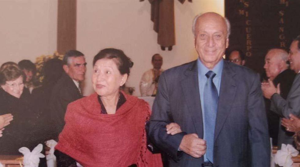 Pareja. Víctor Hugo Escobar y su esposa, Yolanda Salguero, cuando cumplieron 50 años de matrimonio.
