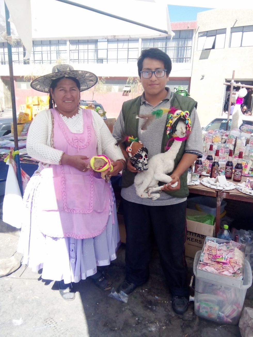 José Luis Copa y su madre, Ángela Acarapi.