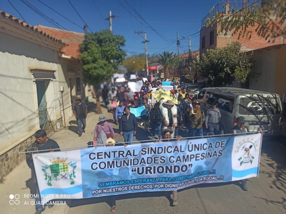 Comunarios de Uriondo exigen la presencia permanente de un Fiscal en su municipio
