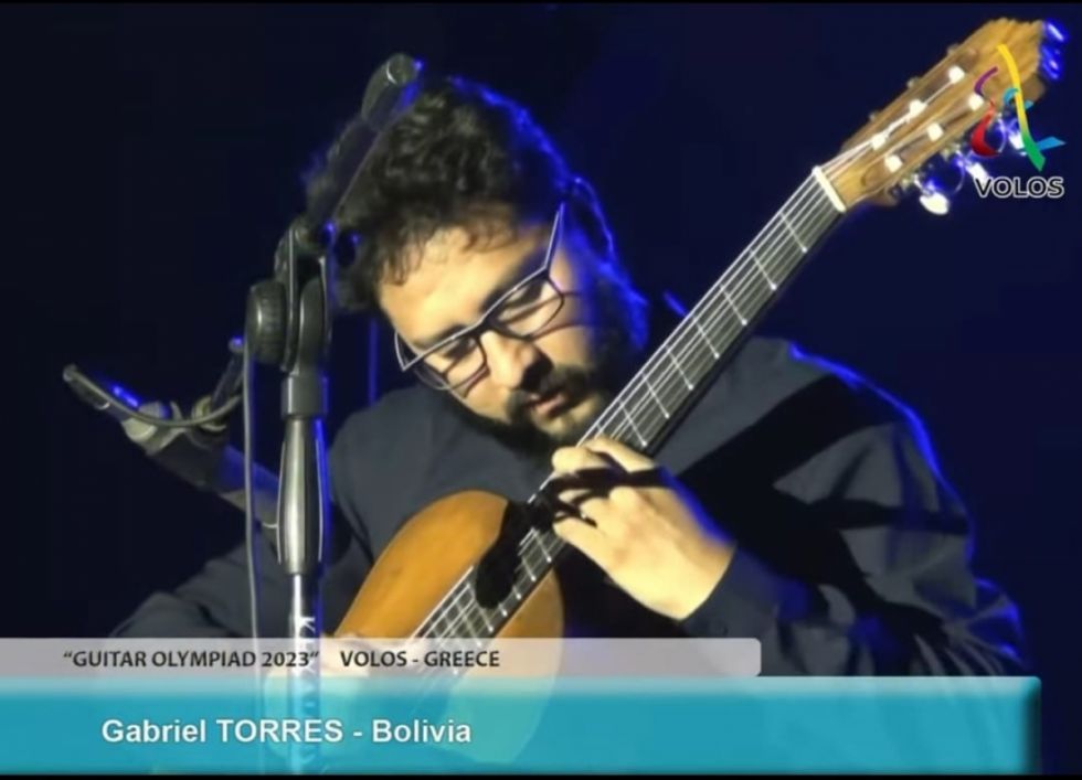 Gabriel Torres durante su presentación