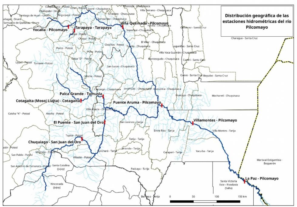 Estaciones en la cuenca alta